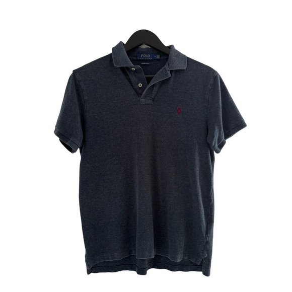 Vintage Ralph Lauren Pony Navy Blue & Red Collared Shirt - Picture 1 of 3